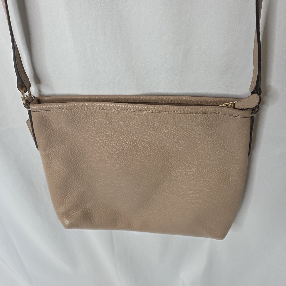 Coach File Beige Leather Crossbody Bag Logo - Picture 5 of 15